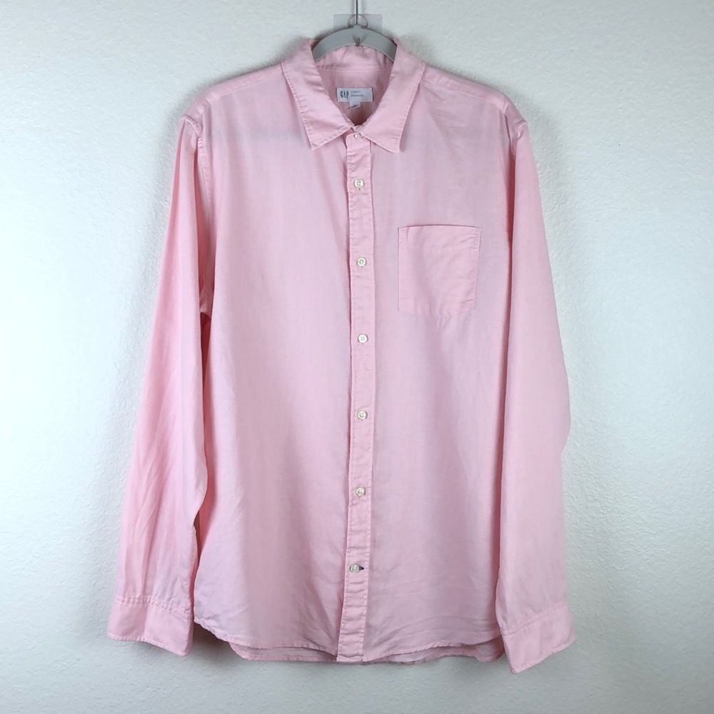 GAP Men's Standard fit Linen Shirt Sz L